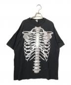 DELTAデルタ）の古着「ボーンプリントTシャツ/半袖カットソー」｜ブラック