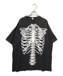 DELTA（デルタ）の古着「ボーンプリントTシャツ/半袖カットソー」｜ブラック