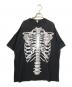 DELTA（デルタ）の古着「ボーンプリントTシャツ/半袖カットソー」｜ブラック
