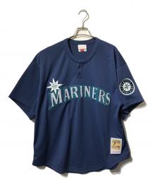 MITCHELL & NESS（ミッチェルアンドネス）の古着「シアトルマリナーズ BPジャージ/メッシュベースボールジャージ」｜ブルー
