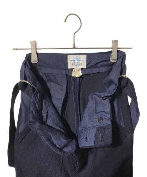 Vivienne Westwood man（ヴィヴィアン ウェストウッド マン）Vivienne Westwood man (ヴィヴィアン ウェストウッド マン) ベルテッドウールパンツ ネイビー サイズ:SIZE 44の古着・服飾アイテム