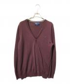 FRED PERRYフレッドペリー）の古着「メリノウールカーディガン」｜バーガンディー