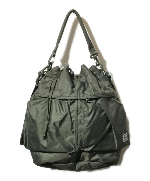 PORTER（ポーター）PORTER (ポーター) HYKE (ハイク) コラボトートバッグ カーキの古着・服飾アイテム