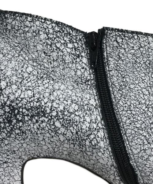 Maison Margiela 22（メゾンマルジェラ）Maison Margiela 22 (メゾンマルジェラ) オープントゥ ブーティー グレー×ブラック サイズ:39　1/2の古着・服飾アイテム