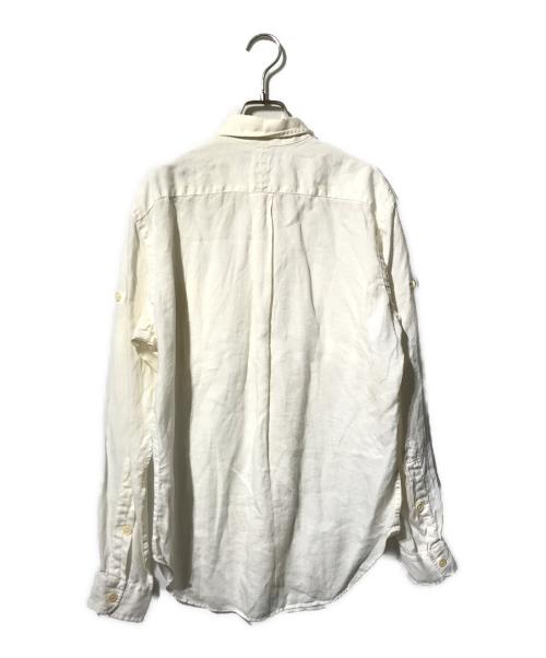 POLO RALPH LAUREN（ポロ・ラルフローレン）POLO RALPH LAUREN (ポロ・ラルフローレン) リネン長袖シャツ アイボリー サイズ:Sの古着・服飾アイテム
