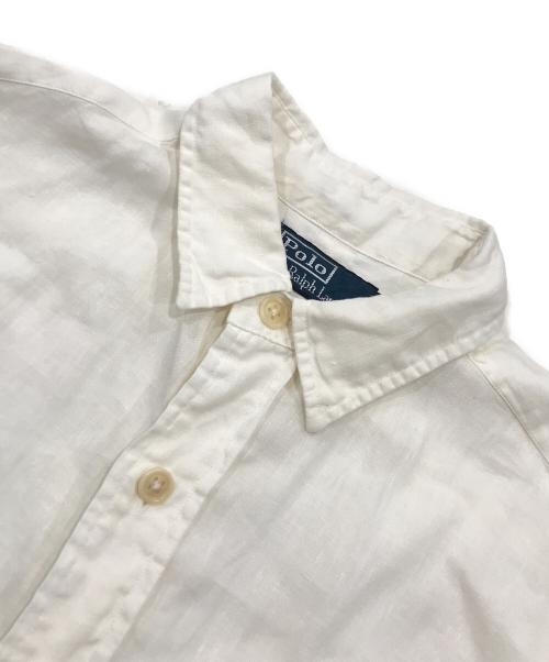 POLO RALPH LAUREN（ポロ・ラルフローレン）POLO RALPH LAUREN (ポロ・ラルフローレン) リネン長袖シャツ アイボリー サイズ:Sの古着・服飾アイテム