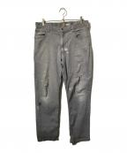CarHarttカーハート）の古着「ペイント加工ワークパンツ/ダメージ加工ワークパンツ」｜グレー