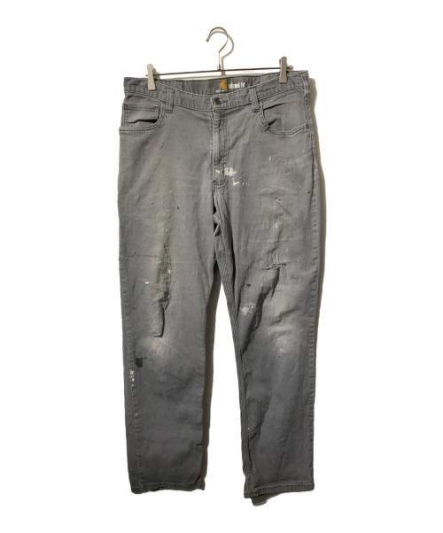 CarHartt（カーハート）CarHartt (カーハート) ペイント加工ワークパンツ/ダメージ加工ワークパンツ グレー サイズ:36の古着・服飾アイテム