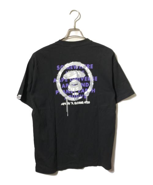 Aape BY A BATHING APE（エーエイプ バイ アベイシングエイプ）Aape BY A BATHING APE (エーエイプ バイ アベイシングエイプ) 半袖Tシャツ/半袖カットソー/プリントカットソー ブラック サイズ:XLの古着・服飾アイテム