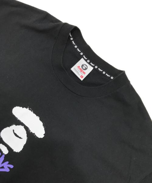 Aape BY A BATHING APE（エーエイプ バイ アベイシングエイプ）Aape BY A BATHING APE (エーエイプ バイ アベイシングエイプ) 半袖Tシャツ/半袖カットソー/プリントカットソー ブラック サイズ:XLの古着・服飾アイテム