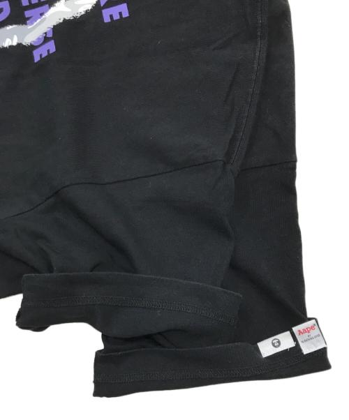 Aape BY A BATHING APE（エーエイプ バイ アベイシングエイプ）Aape BY A BATHING APE (エーエイプ バイ アベイシングエイプ) 半袖Tシャツ/半袖カットソー/プリントカットソー ブラック サイズ:XLの古着・服飾アイテム