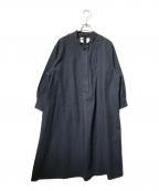 MHLエムエイチエル）の古着「WORN COTTON WOOL TWILL ワンピース」｜ネイビー