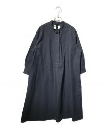 MHL（エムエイチエル）の古着「WORN COTTON WOOL TWILL ワンピース」｜ネイビー