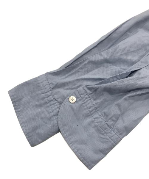 45R（フォーティファイブ・アール）45R (フォーティファイブ・アール) プルオーバーバンドカラーピンタックシャツ/長袖シャツ ブルーの古着・服飾アイテム