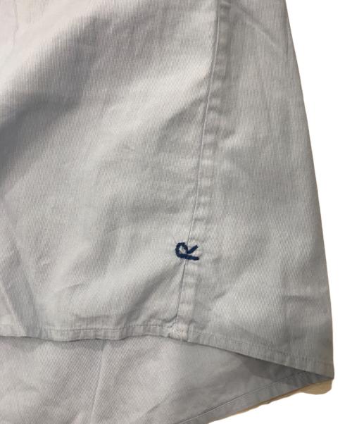 45R（フォーティファイブ・アール）45R (フォーティファイブ・アール) プルオーバーバンドカラーピンタックシャツ/長袖シャツ ブルーの古着・服飾アイテム