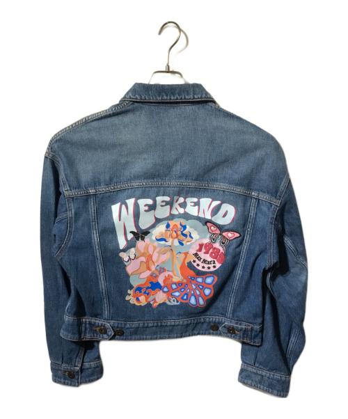 WEEKEND Max Mara（ウィークエンド マックスマーラ）WEEKEND Max Mara (ウィークエンド マックスマーラ) バックプリントデニムジャケット/ショート丈デニムジャケット インディゴ サイズ:40の古着・服飾アイテム