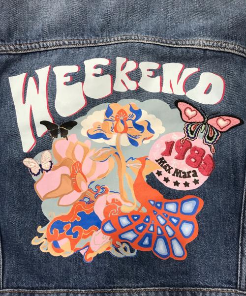 WEEKEND Max Mara（ウィークエンド マックスマーラ）WEEKEND Max Mara (ウィークエンド マックスマーラ) バックプリントデニムジャケット/ショート丈デニムジャケット インディゴ サイズ:40の古着・服飾アイテム