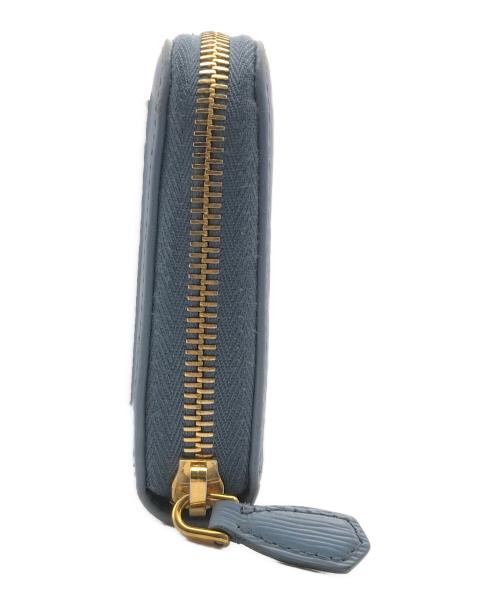 PRADA（プラダ）PRADA (プラダ) ラウンドファスナー長財布 ブルーの古着・服飾アイテム