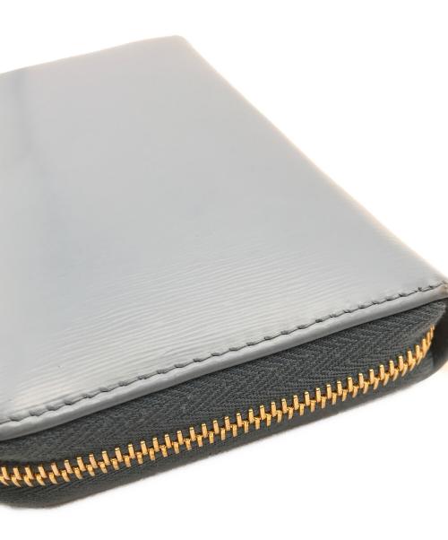 PRADA（プラダ）PRADA (プラダ) ラウンドファスナー長財布 ブルーの古着・服飾アイテム