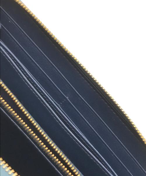 PRADA（プラダ）PRADA (プラダ) ラウンドファスナー長財布 ブルーの古着・服飾アイテム