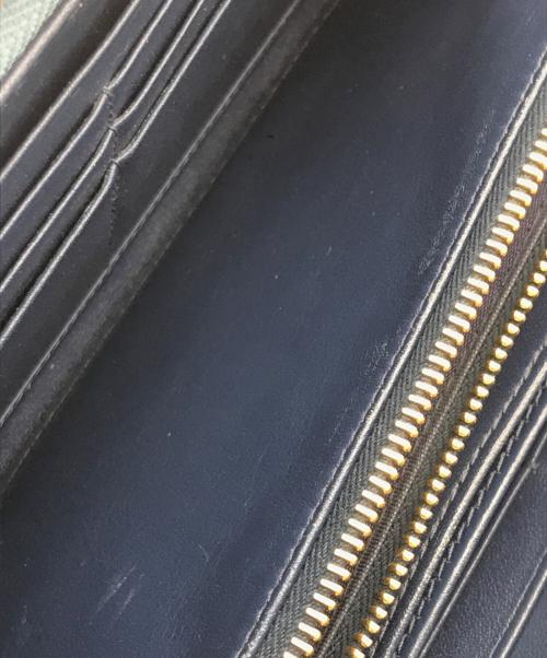 PRADA（プラダ）PRADA (プラダ) ラウンドファスナー長財布 ブルーの古着・服飾アイテム