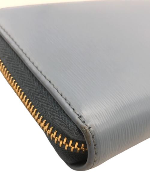 PRADA（プラダ）PRADA (プラダ) ラウンドファスナー長財布 ブルーの古着・服飾アイテム