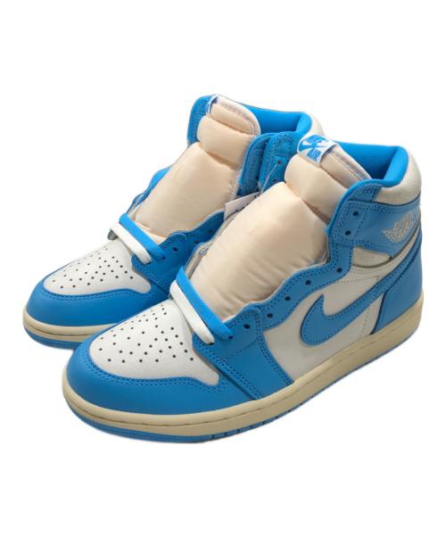 NIKE（ナイキ）NIKE (ナイキ) AIR JORDAN 1 RETRO HIGH OG DK/エア ジョーダン 1 レトロ HIGH OG ブルー×ホワイト（POWDER BLUE サイズ:27 未使用品の古着・服飾アイテム