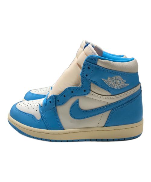 NIKE（ナイキ）NIKE (ナイキ) AIR JORDAN 1 RETRO HIGH OG DK/エア ジョーダン 1 レトロ HIGH OG ブルー×ホワイト（POWDER BLUE サイズ:27 未使用品の古着・服飾アイテム
