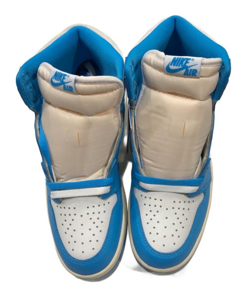 NIKE（ナイキ）NIKE (ナイキ) AIR JORDAN 1 RETRO HIGH OG DK/エア ジョーダン 1 レトロ HIGH OG ブルー×ホワイト（POWDER BLUE サイズ:27 未使用品の古着・服飾アイテム