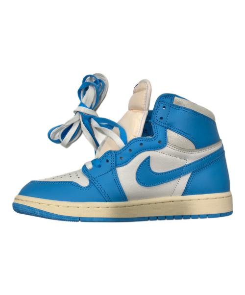 NIKE（ナイキ）NIKE (ナイキ) AIR JORDAN 1 RETRO HIGH OG DK/エア ジョーダン 1 レトロ HIGH OG ブルー×ホワイト（POWDER BLUE サイズ:27 未使用品の古着・服飾アイテム