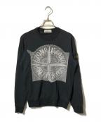 STONE ISLANDストーンアイランド）の古着「長袖カットソー/ロゴ刺繍ロングスリーブカットソー」｜ブラック