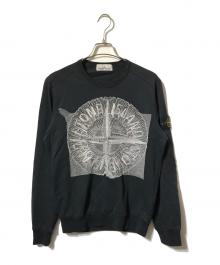 STONE ISLAND（ストーンアイランド）の古着「長袖カットソー/ロゴ刺繍ロングスリーブカットソー」｜ブラック