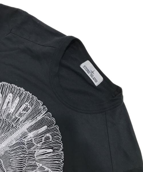 STONE ISLAND（ストーンアイランド）STONE ISLAND (ストーンアイランド) 長袖カットソー/ロゴ刺繍ロングスリーブカットソー ブラック サイズ:Sの古着・服飾アイテム