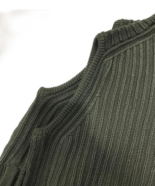 STONE ISLAND（ストーンアイランド）STONE ISLAND (ストーンアイランド) ジップアップニットベスト/ダブルジップアップベスト カーキ サイズ:Sの古着・服飾アイテム