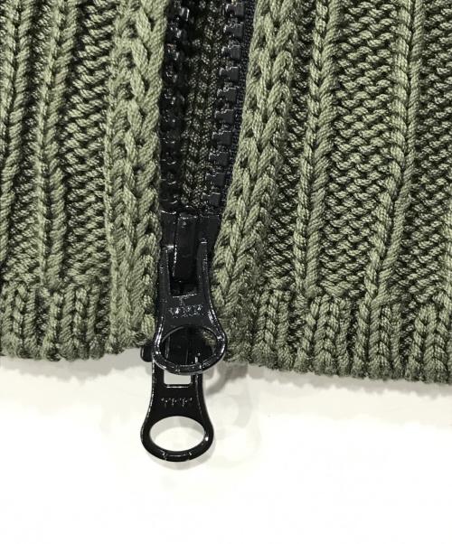 STONE ISLAND（ストーンアイランド）STONE ISLAND (ストーンアイランド) ジップアップニットベスト/ダブルジップアップベスト カーキ サイズ:Sの古着・服飾アイテム
