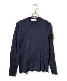 STONE ISLAND（ストーンアイランド）の古着「長袖カットソー/Vネックロングスリーブカットソー」｜ネイビー