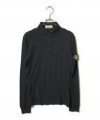 STONE ISLANDストーンアイランド）の古着「ロングスリーブポロシャツ/長袖ポロシャツ」｜ブラック