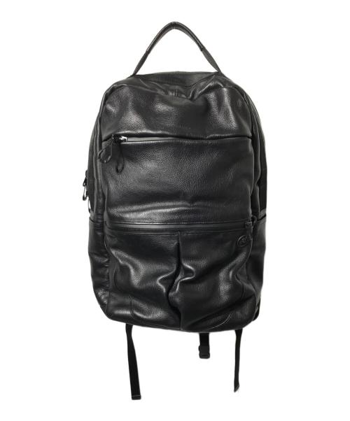 BROSKI and SUPPLY（ブロスキーアンドサプライ）BROSKI and SUPPLY (ブロスキーアンドサプライ) waterproof leather backpack/防水レザーバックパック/防水リュックサック ブラックの古着・服飾アイテム