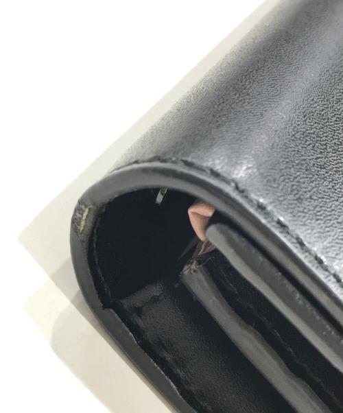 Salvatore Ferragamo（サルヴァトーレ フェラガモ）Salvatore Ferragamo (サルヴァトーレ フェラガモ) ヴァラリボンフラップロングウォレット ブラックの古着・服飾アイテム