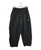 beautiful peopleビューティフルピープル）の古着「suvin compact sweat zip up bow pants/スビン コンパクト スウェット ジップ アップ ボウ パンツ」｜ブラック