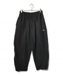 beautiful people（ビューティフルピープル）の古着「suvin compact sweat zip up bow pants/スビン コンパクト スウェット ジップ アップ ボウ パンツ」｜ブラック