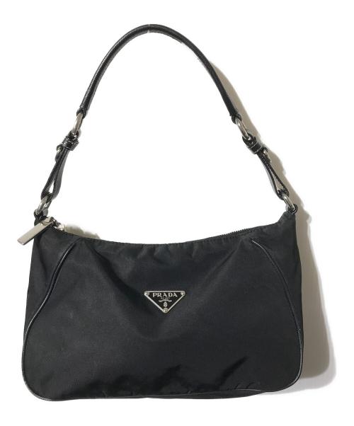 PRADA（プラダ）PRADA (プラダ) 三角ロゴワンショルダーバック ブラックの古着・服飾アイテム