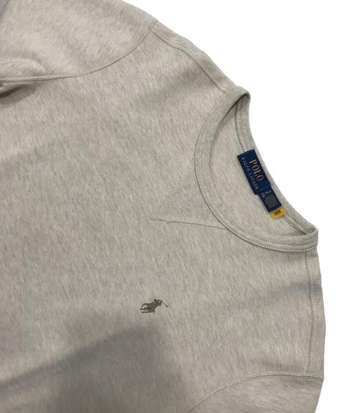POLO RALPH LAUREN（ポロ・ラルフローレン）POLO RALPH LAUREN (ポロ・ラルフローレン) 前Vクルーネックスウェット/薄手スウェット ベージュ サイズ:Ｓの古着・服飾アイテム