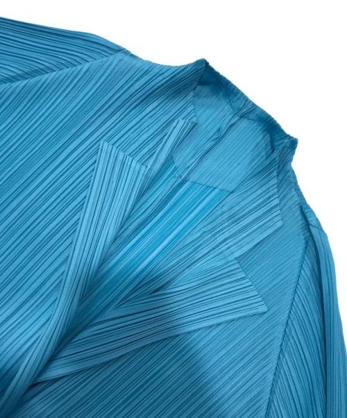 PLEATS PLEASE（プリーツプリーズ）PLEATS PLEASE (プリーツプリーズ) プリーツコート/ロングコート ブルー サイズ:3の古着・服飾アイテム