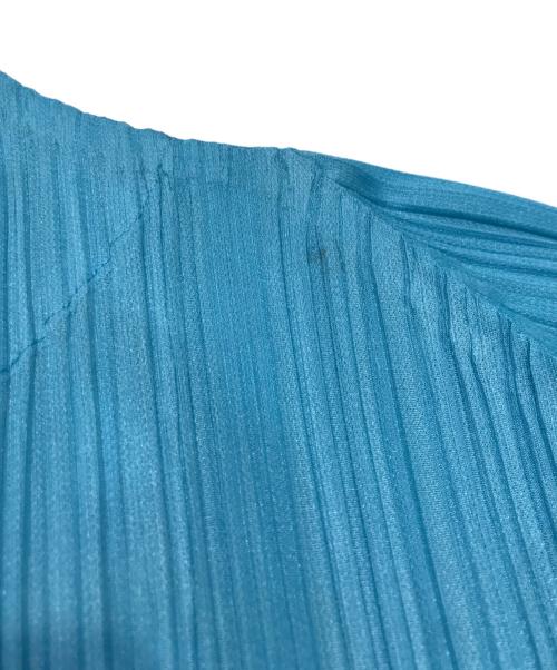 PLEATS PLEASE（プリーツプリーズ）PLEATS PLEASE (プリーツプリーズ) プリーツコート/ロングコート ブルー サイズ:3の古着・服飾アイテム