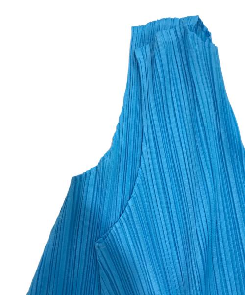 PLEATS PLEASE（プリーツプリーズ）PLEATS PLEASE (プリーツプリーズ) プリーツノースリーブワンピース ブルー サイズ:3の古着・服飾アイテム