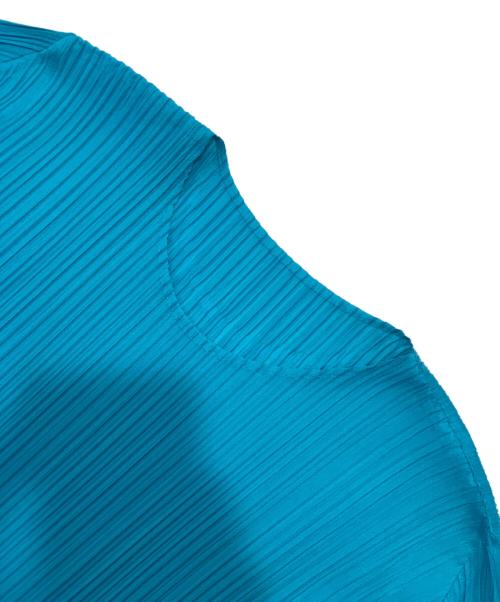 PLEATS PLEASE（プリーツプリーズ）PLEATS PLEASE (プリーツプリーズ) プリーツロングスリーブワンピース ブルー サイズ:3の古着・服飾アイテム
