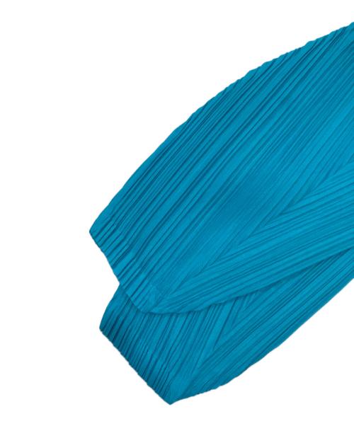 PLEATS PLEASE（プリーツプリーズ）PLEATS PLEASE (プリーツプリーズ) プリーツロングスリーブワンピース ブルー サイズ:3の古着・服飾アイテム
