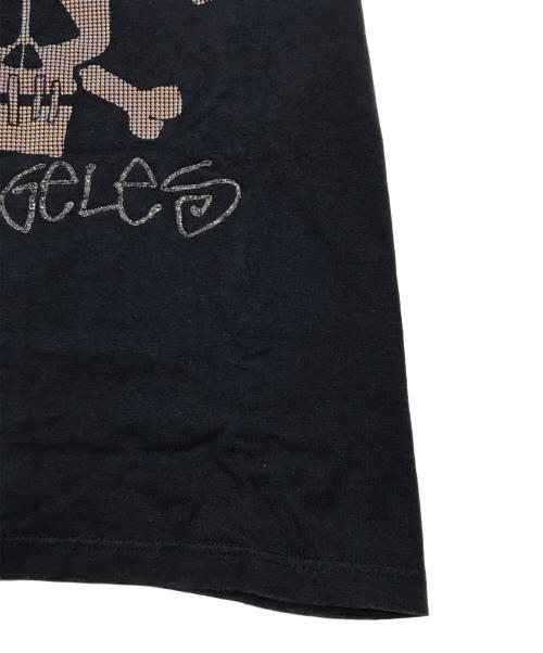 stussy（ステューシー）stussy (ステューシー) スカルプリントカットソ/クルーネック長袖カットソー ネイビー サイズ:Mの古着・服飾アイテム