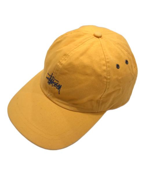 stussy（ステューシー）stussy (ステューシー) 90’S ロゴ刺繍キャップ イエローの古着・服飾アイテム
